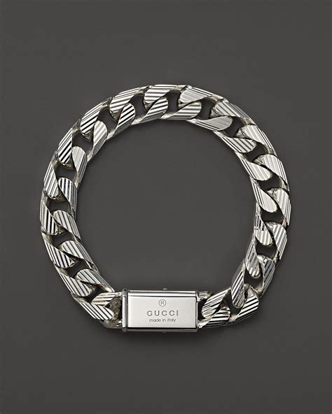 mens gucci bracelet leather|gucci link chains for men.